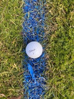 There’s on the blue line, then there’s on the blue line. Last tee shot on the 6th to take out the straight drive comp. As Meredith would say… Yippee ⛳️